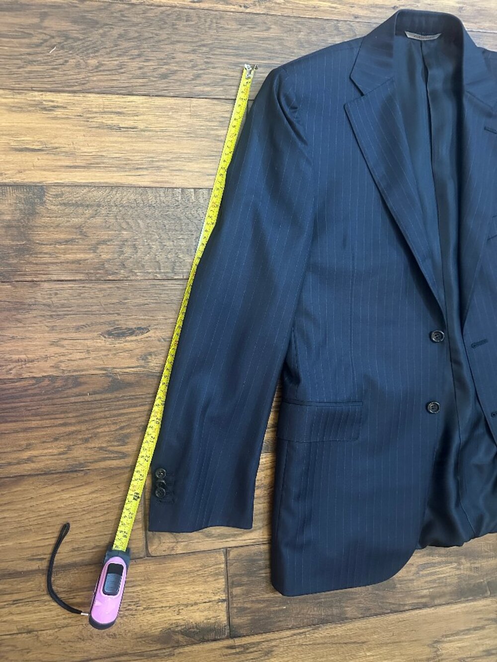 Canali Exclusive Navy Pinstripe Suit US 40R 100% Wool Super 150's - Picture 6 of 12